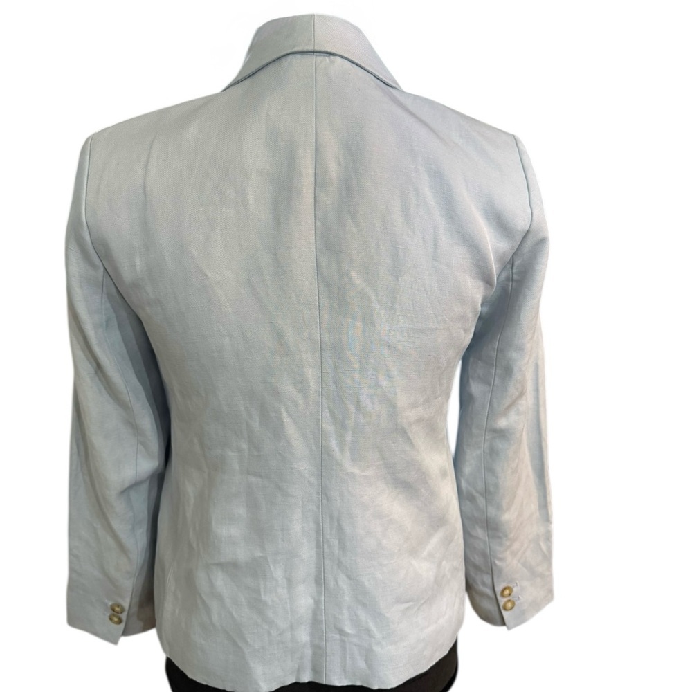 Ann Taylor LOFT Women’s Light Blue Tailored Linen Blazer, Size 8P - Picture 3 of 10